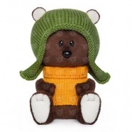 Мягкая игрушка Медведь Федот в шапочке и свитере